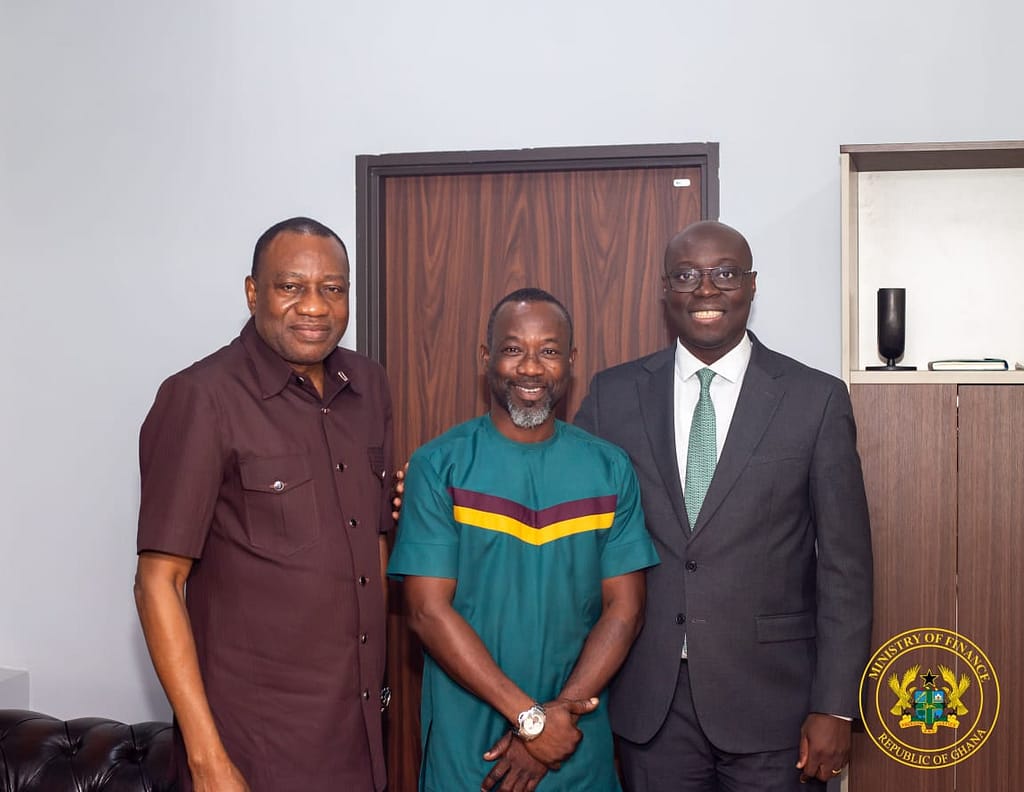 Dr. Pelpuo (left), Prof. Yendaw (middle) Dr. Ato Forson, the Finance Minister