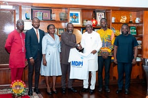 Read more about the article The Speaker of Ghana’s Parliament, Rt. Hon Alban Kingsford Sumana Bagbin, hosted Prof. Elijah Yendaw, Director General of MDPI, and his team